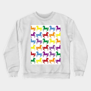 COLORFUL HORSES Pop Art Crewneck Sweatshirt